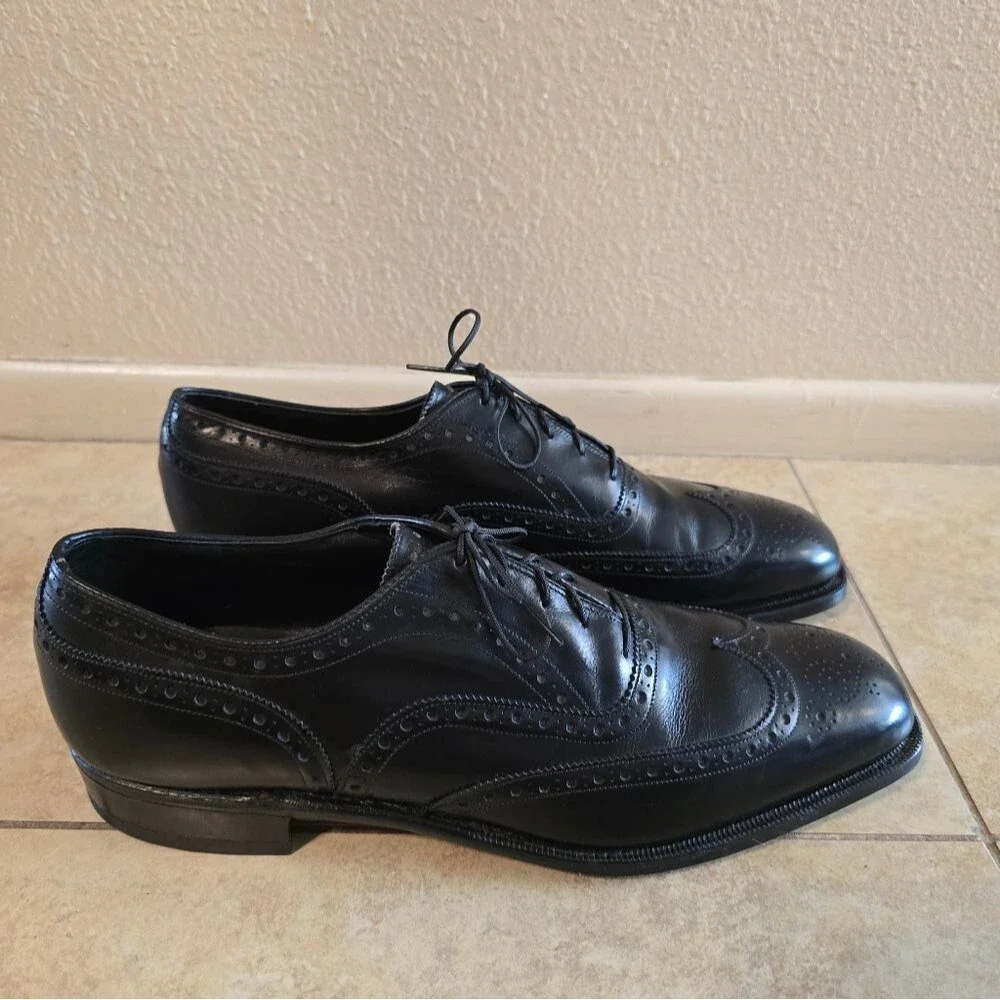 Johnston & Murphy Classic Black Brogue Oxfords